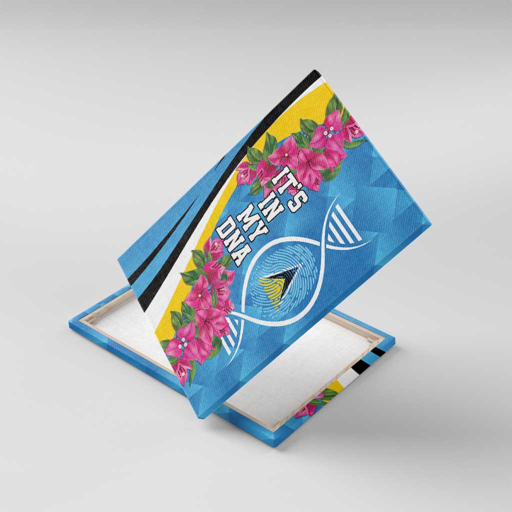 Saint Lucia Flag Pride It's in My DNA Canvas Wall Art
