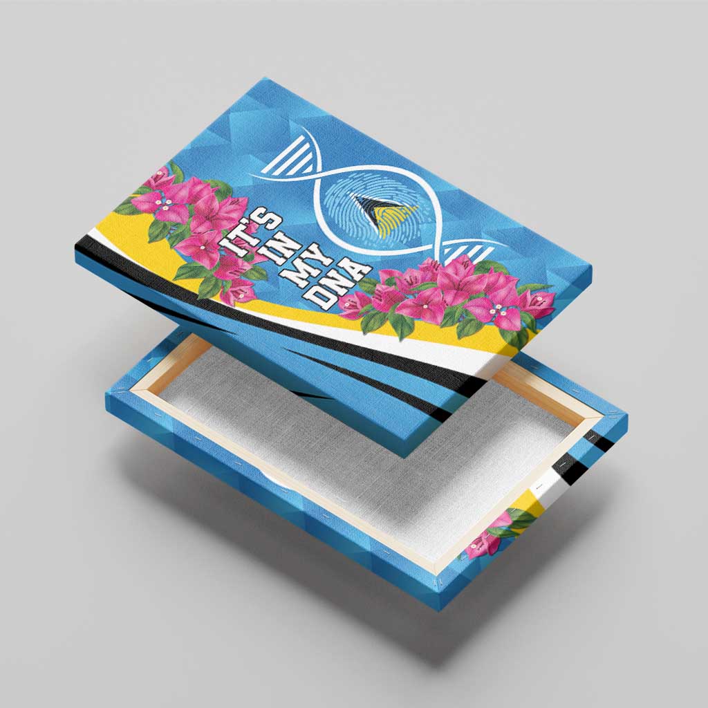 Saint Lucia Flag Pride It's in My DNA Canvas Wall Art