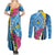 Saint Lucia Flag Pride It's in My DNA Couples Matching Summer Maxi Dress and Long Sleeve Button Shirt