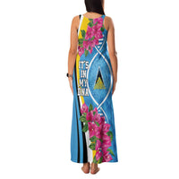 Saint Lucia Flag Pride It's in My DNA Family Matching Tank Maxi Dress and Hawaiian Shirt