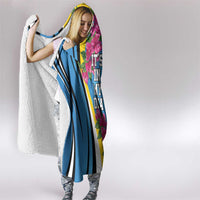 Saint Lucia Flag Pride It's in My DNA Hooded Blanket