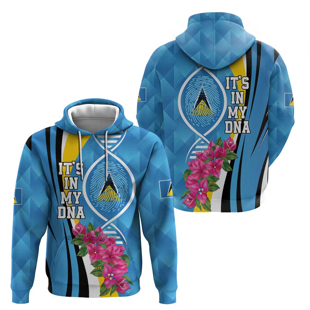 Saint Lucia Flag Pride It's in My DNA Hoodie