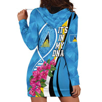 Saint Lucia Flag Pride It's in My DNA Hoodie Dress
