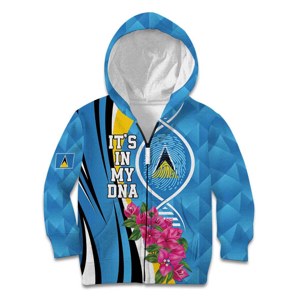 Saint Lucia Flag Pride It's in My DNA Kid Hoodie