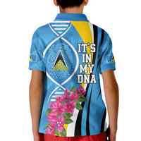 Saint Lucia Flag Pride It's in My DNA Kid Polo Shirt