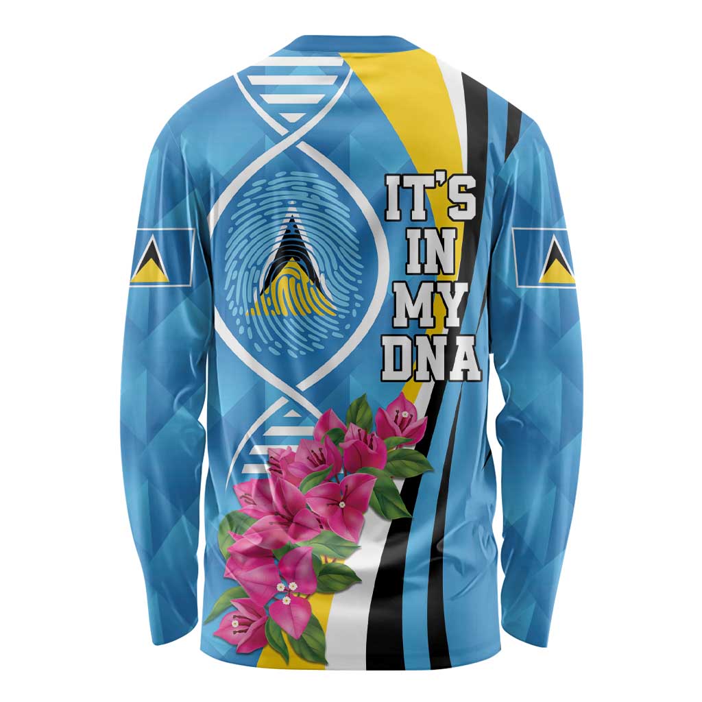 Saint Lucia Flag Pride It's in My DNA Long Sleeve Shirt