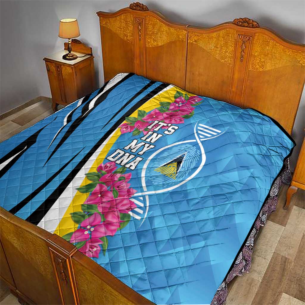 Saint Lucia Flag Pride It's in My DNA Quilt