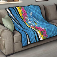 Saint Lucia Flag Pride It's in My DNA Quilt