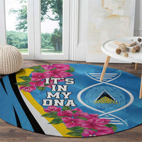 Saint Lucia Flag Pride It's in My DNA Round Carpet