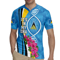 Saint Lucia Flag Pride It's in My DNA Rugby Jersey