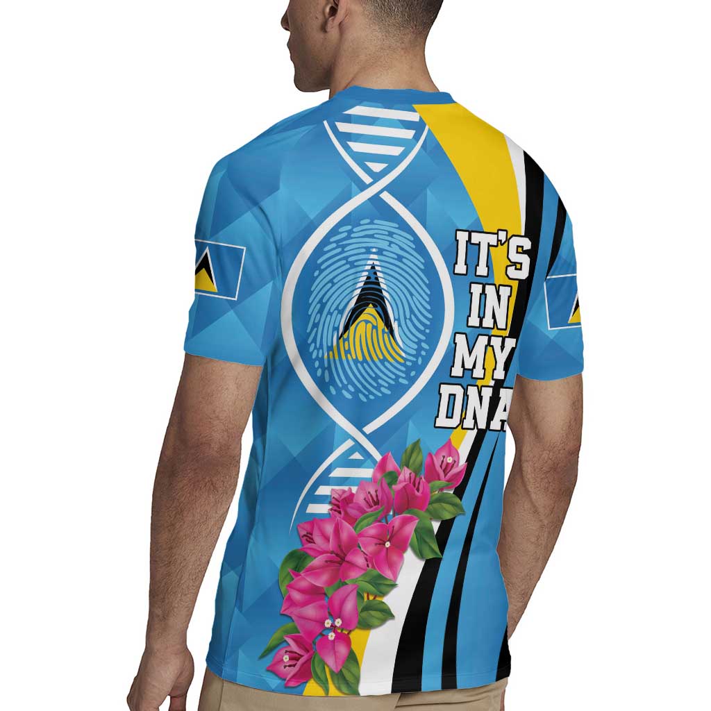 Saint Lucia Flag Pride It's in My DNA Rugby Jersey
