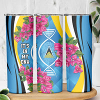 Saint Lucia Flag Pride It's in My DNA Skinny Tumbler