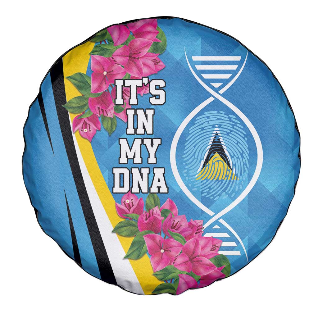 Saint Lucia Flag Pride It's in My DNA Spare Tire Cover