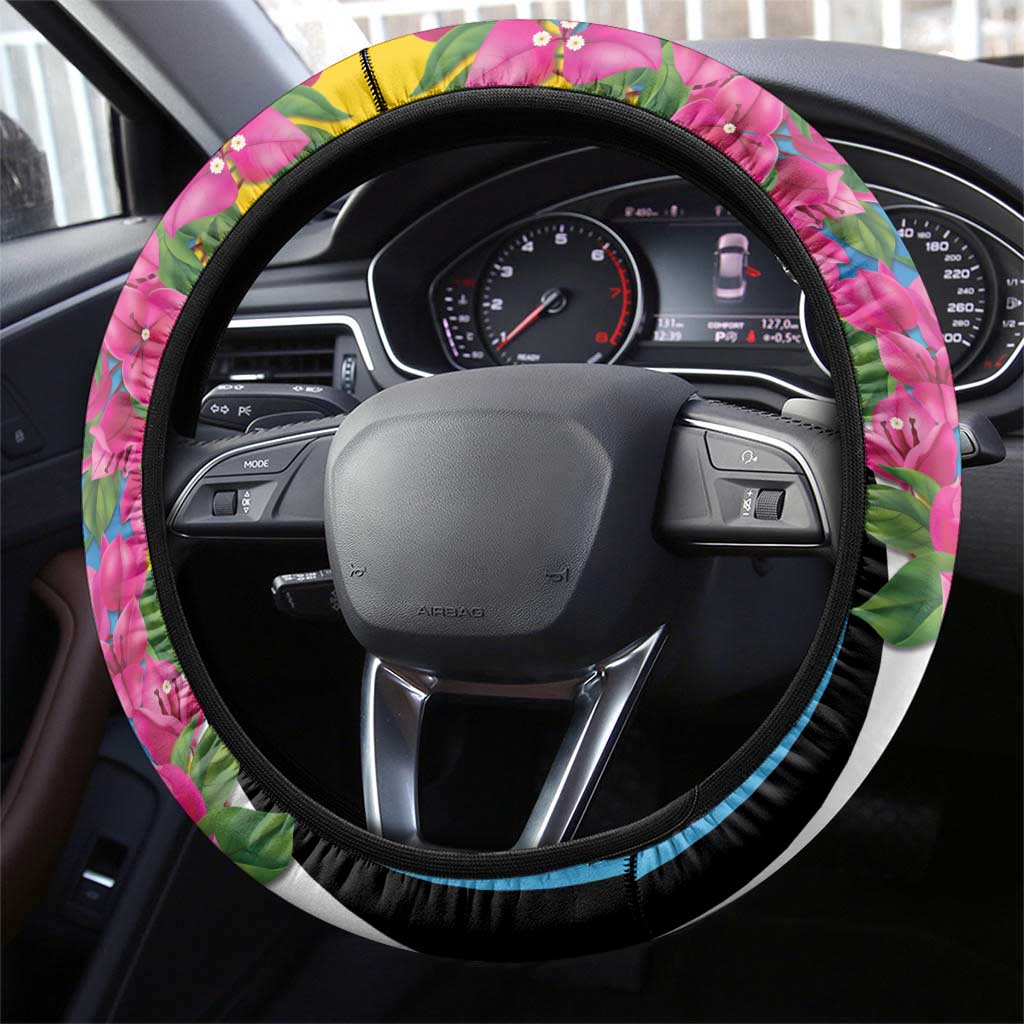 Saint Lucia Flag Pride It's in My DNA Steering Wheel Cover