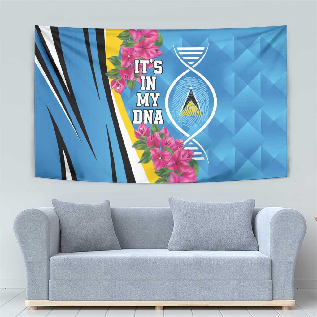 Saint Lucia Flag Pride It's in My DNA Tapestry