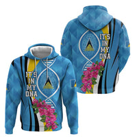 Saint Lucia Flag Pride It's in My DNA Zip Hoodie