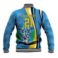 Custom Saint Lucia Football Baseball Jacket Sporty Pattern