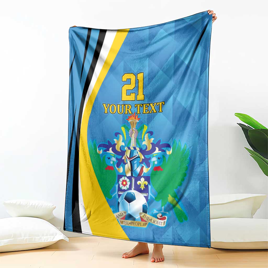 Custom Saint Lucia Football Blanket Sporty Pattern