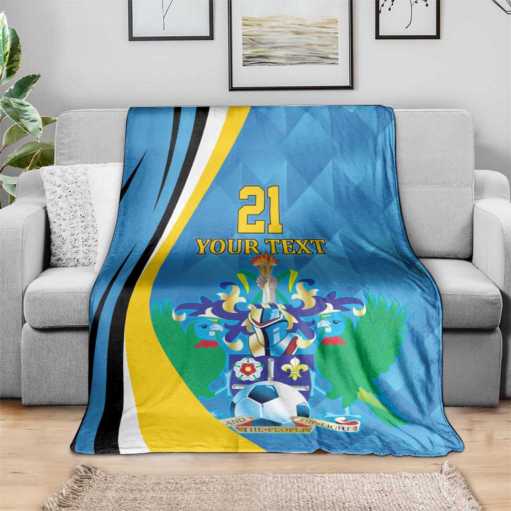 Custom Saint Lucia Football Blanket Sporty Pattern