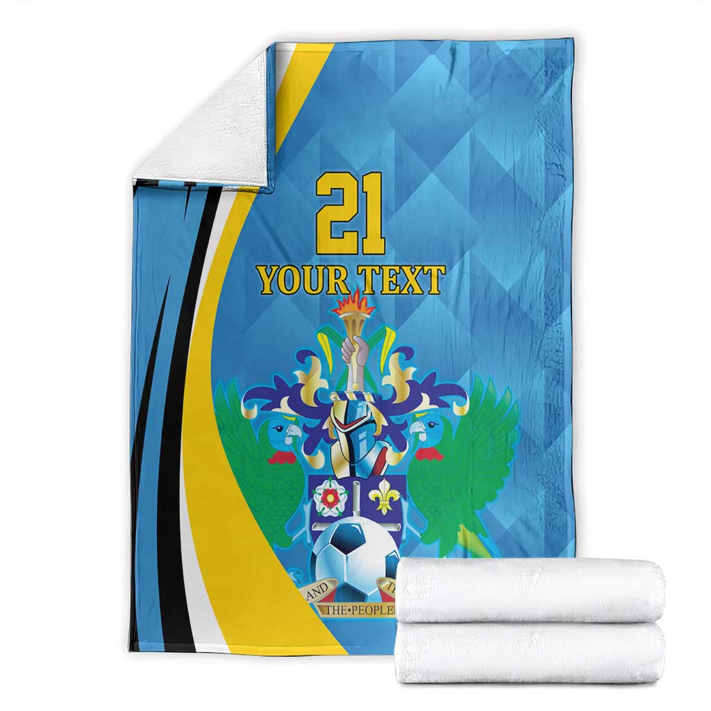 Custom Saint Lucia Football Blanket Sporty Pattern