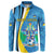 Custom Saint Lucia Football Button Sweatshirt Sporty Pattern