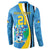 Custom Saint Lucia Football Button Sweatshirt Sporty Pattern