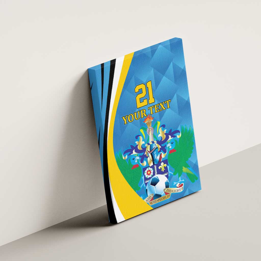 Custom Saint Lucia Football Canvas Wall Art Sporty Pattern