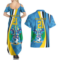 Custom Saint Lucia Football Couples Matching Summer Maxi Dress and Hawaiian Shirt Sporty Pattern