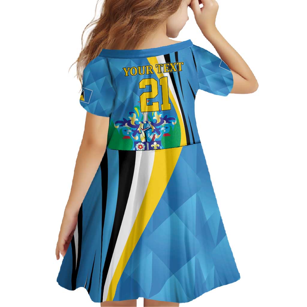 Custom Saint Lucia Football Family Matching Mermaid Dress and Hawaiian Shirt Sporty Pattern