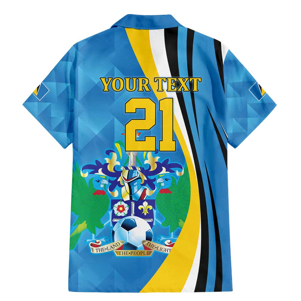 Custom Saint Lucia Football Family Matching Mermaid Dress and Hawaiian Shirt Sporty Pattern