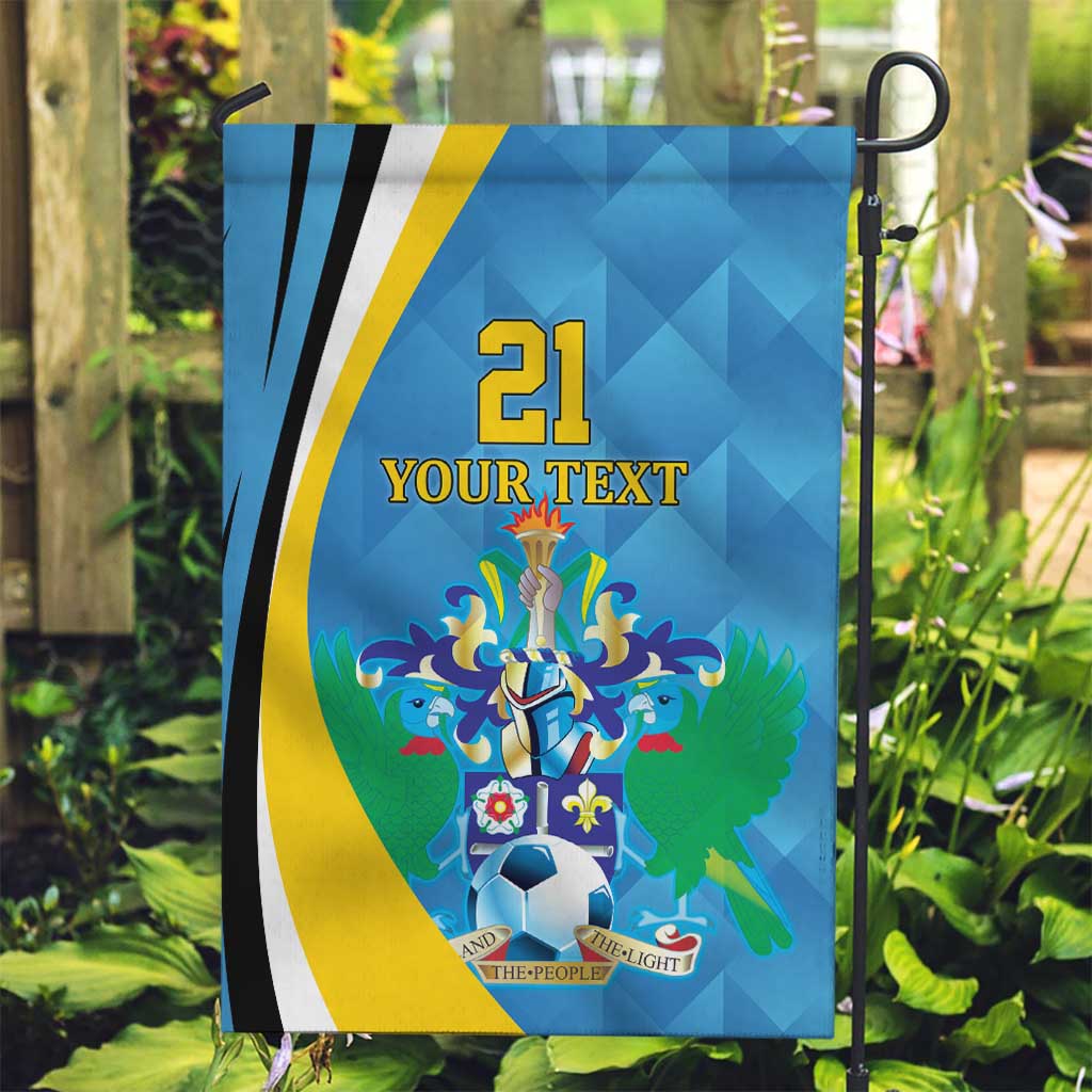 Custom Saint Lucia Football Garden Flag Sporty Pattern