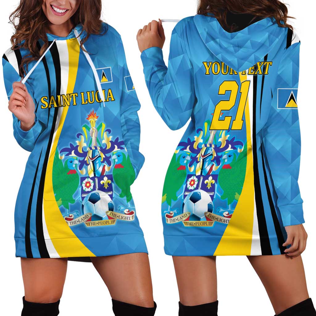Custom Saint Lucia Football Hoodie Dress Sporty Pattern