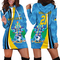 Custom Saint Lucia Football Hoodie Dress Sporty Pattern