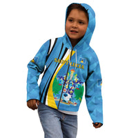 Custom Saint Lucia Football Kid Hoodie Sporty Pattern
