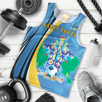 Custom Saint Lucia Football Men Tank Top Sporty Pattern