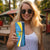 Custom Saint Lucia Football Skinny Tumbler Sporty Pattern