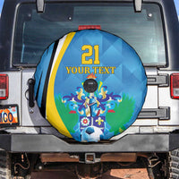 Custom Saint Lucia Football Spare Tire Cover Sporty Pattern