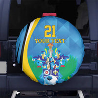 Custom Saint Lucia Football Spare Tire Cover Sporty Pattern