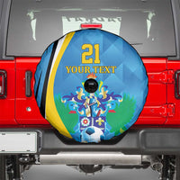 Custom Saint Lucia Football Spare Tire Cover Sporty Pattern