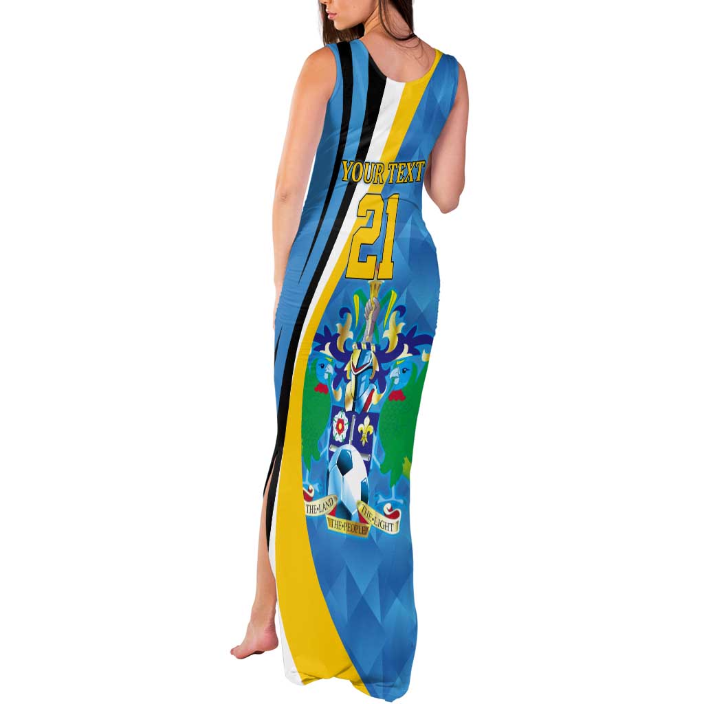 Custom Saint Lucia Football Tank Maxi Dress Sporty Pattern