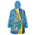 Custom Saint Lucia Football Wearable Blanket Hoodie Sporty Pattern