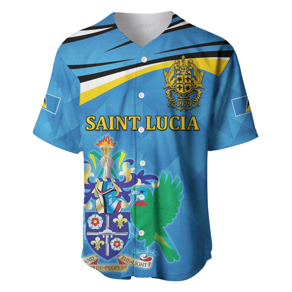 Personalized Saint Lucia Independence Day Baseball Jersey Since 1979