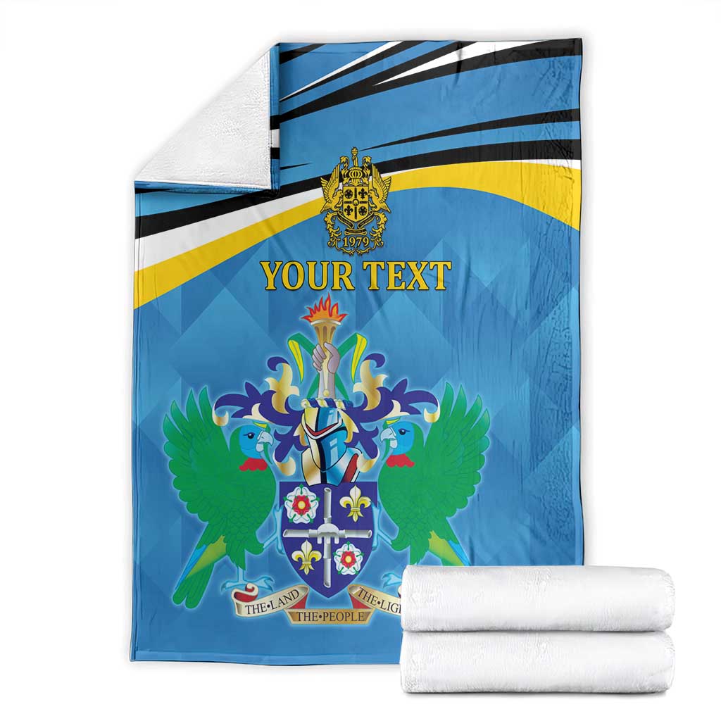Personalized Saint Lucia Independence Day Blanket Since 1979