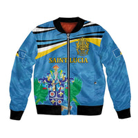 Personalized Saint Lucia Independence Day Bomber Jacket Since 1979
