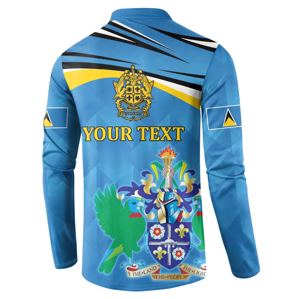 Personalized Saint Lucia Independence Day Button Sweatshirt Since 1979