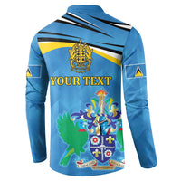 Personalized Saint Lucia Independence Day Button Sweatshirt Since 1979