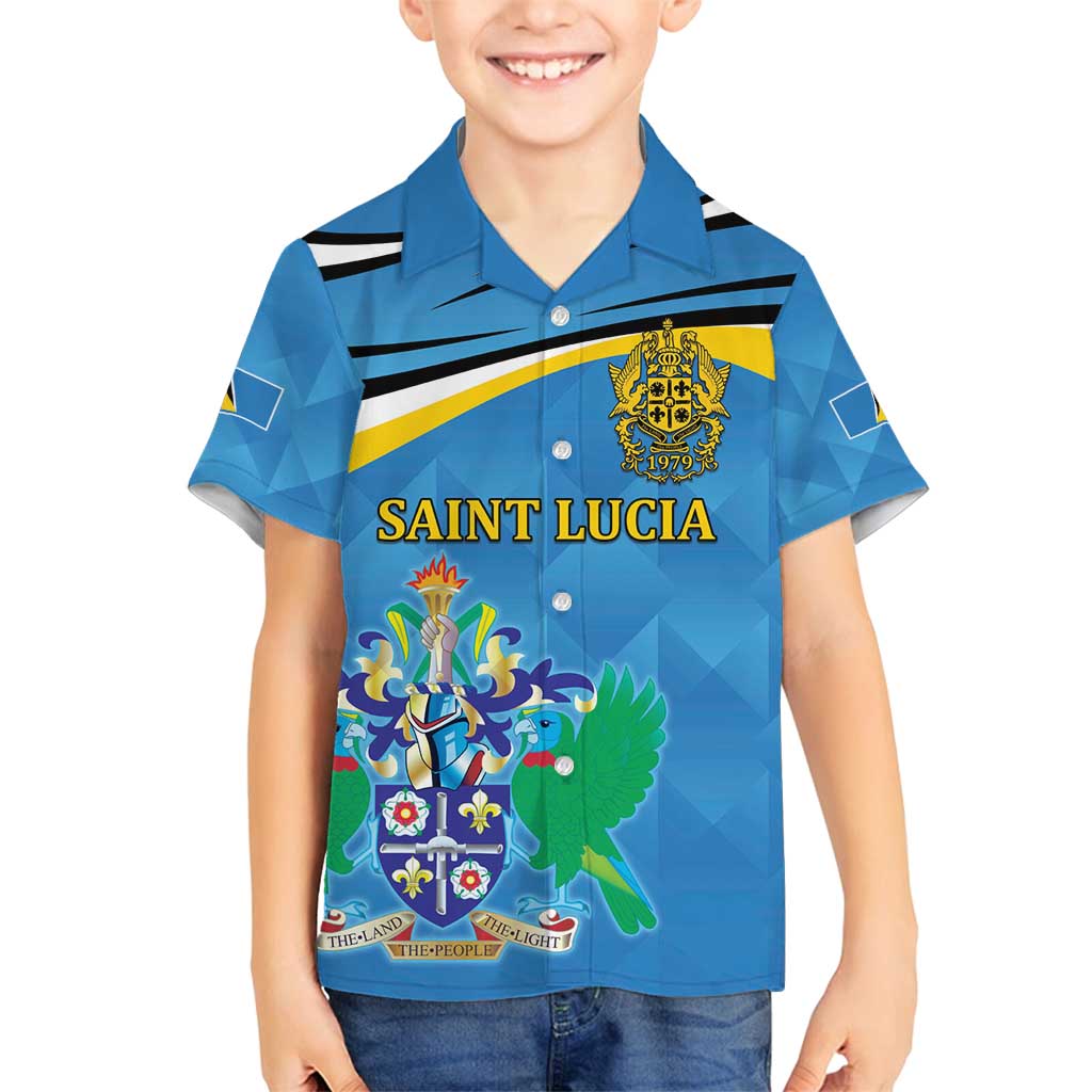 Personalized Saint Lucia Independence Day Family Matching Summer Maxi Dress and Hawaiian Shirt Since 1979