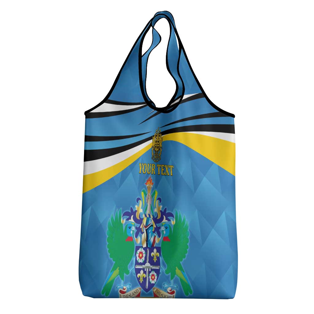 Personalized Saint Lucia Independence Day Grocery Bag Since 1979