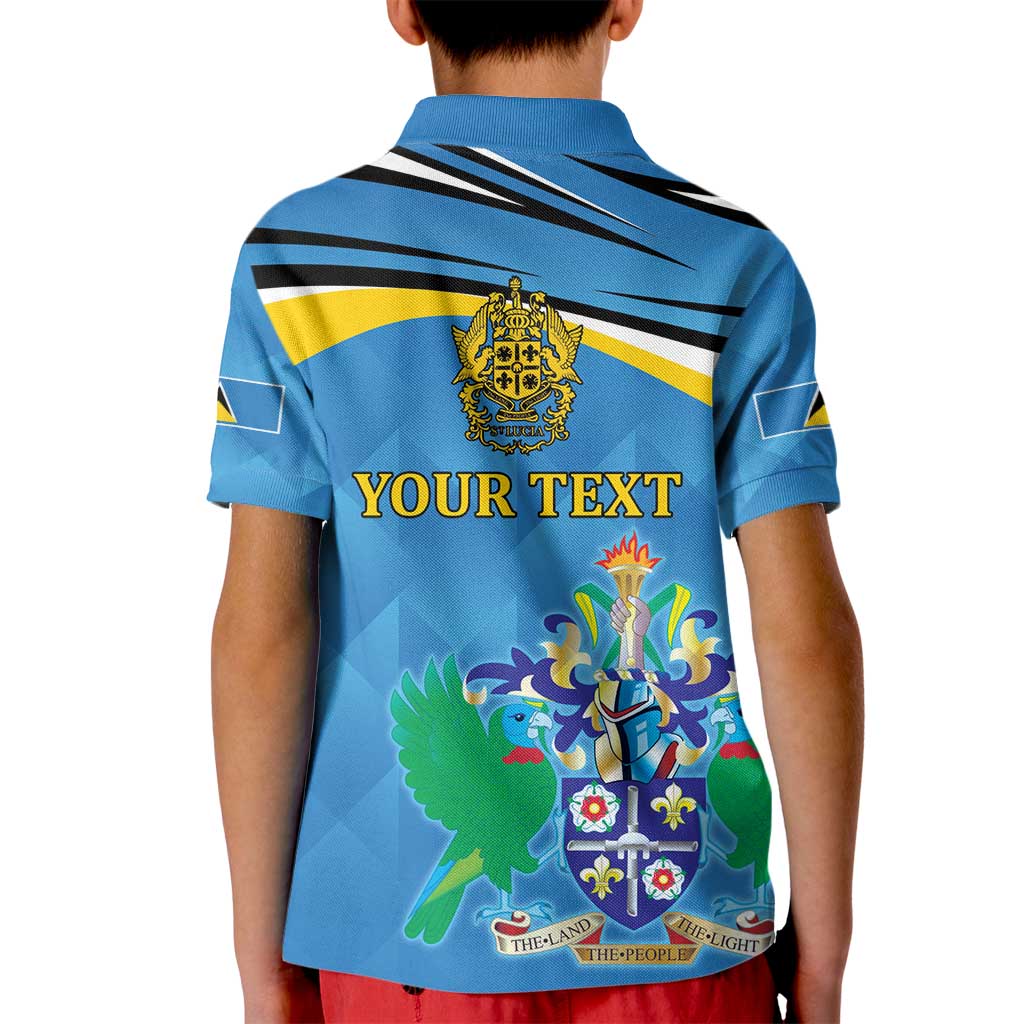 Personalized Saint Lucia Independence Day Kid Polo Shirt Since 1979