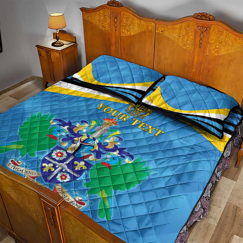 Personalized Saint Lucia Independence Day Quilt Bed Set Since 1979
